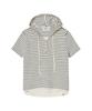 THE GREEN LAB Striped Short Sleeve Hooded Knit [Ivory]