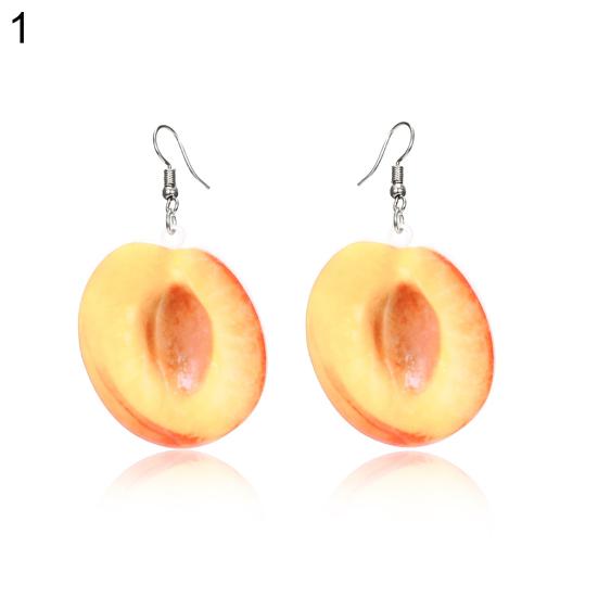 Boucles d'oreilles créatives en forme de fruits frais en noix de coco pour femmes, bijoux de fête de vacances d'été