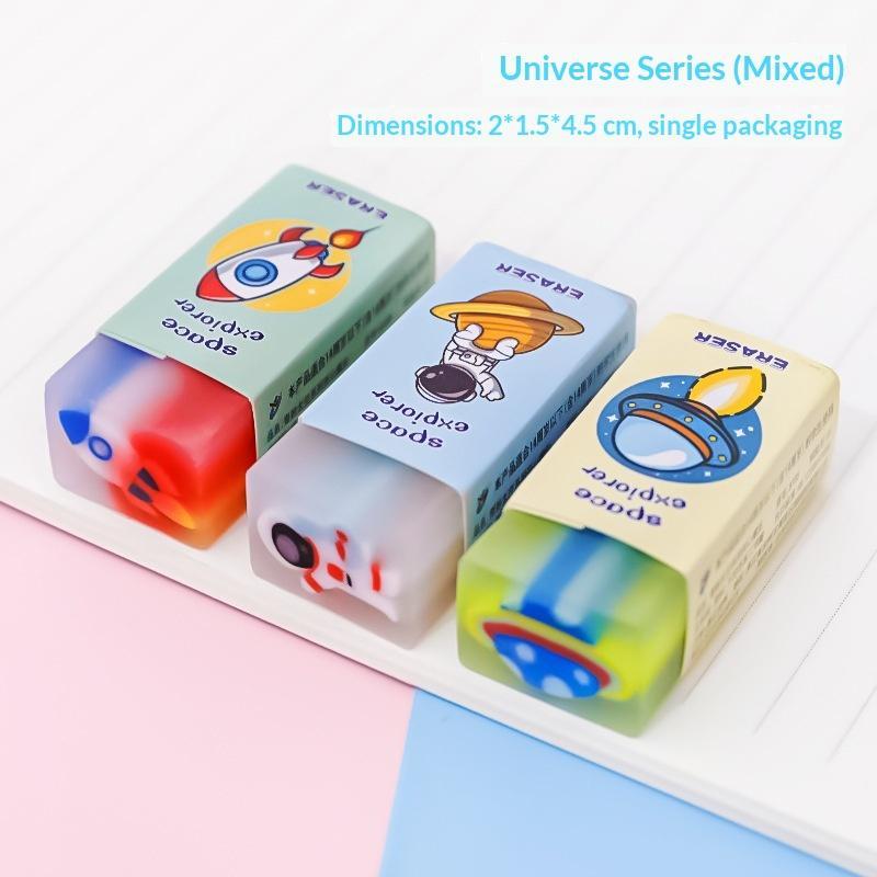 Cute Fruit Jelly Pencil Erasers Non-Toxic Soft Fun Animal Food Shaped Erasers for Kids Student School Stationery Gift