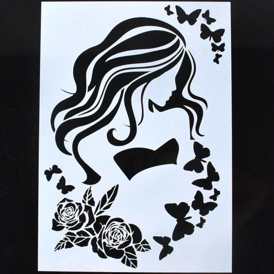 DIY Zanaat Duvar Boyama Karalama Defteri Damga Albümü Kalıp Katmanlama Kabartma Stencil