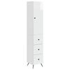 Cabinet Set 2 Pcs High Gloss White 34.5 X 34.5 X 90 Cm