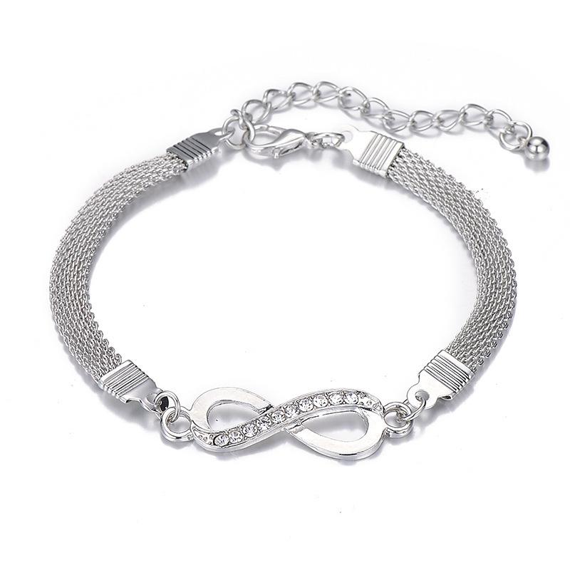 Exaggerated personality digital bracelet bracelet creative simple infinite symbol hand jewelry