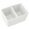 Bokuundo Brush Washer Square 2-hole Ceramic 12cm 26504