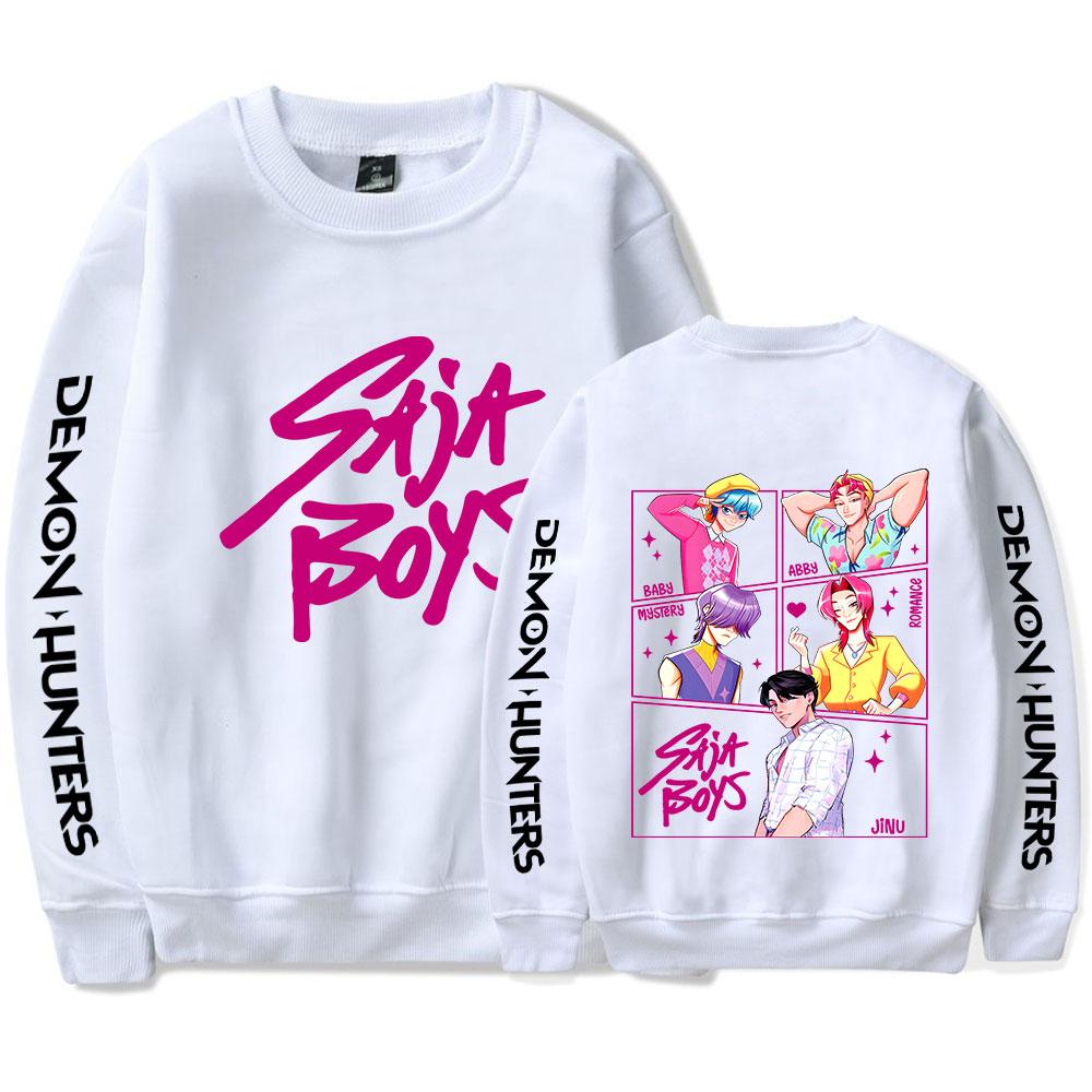 KPop Demon Hunters Saja Boys Merch 2025 Κινούμενα Σχέδια Ταινία Crewneck Μακρυμάνικη Streetwear Ανδρικά Γυναικεία Πουλόβερ Φούτερ