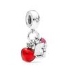 Fashion Charm  Red Love Wine Glass Crown Beads Suitable for  Ladies Bracelet Jewelry