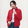 Autumn and winter new women's light stand-up collar hooded down jacket white duck down women's slim fit large size light jacket