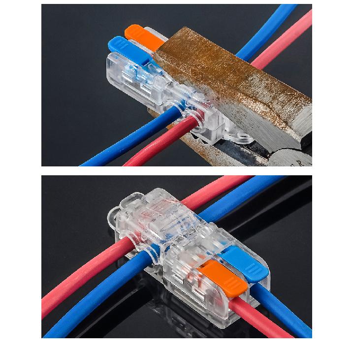 JINH 10Pcs Quick CMK 21 Lever Connectors Multiple In Out Quick Cable Wire Crimping Plug Mini Thinned Fast Terminal Blocks LED Plug Connectors 4