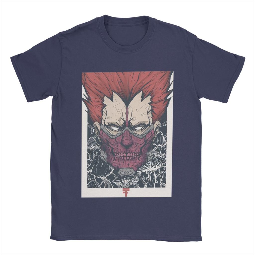 Men's T Shirts Anime Vintage Tees Short Sleeve Round Collar T-Shirts Pure Cotton Printed Tops