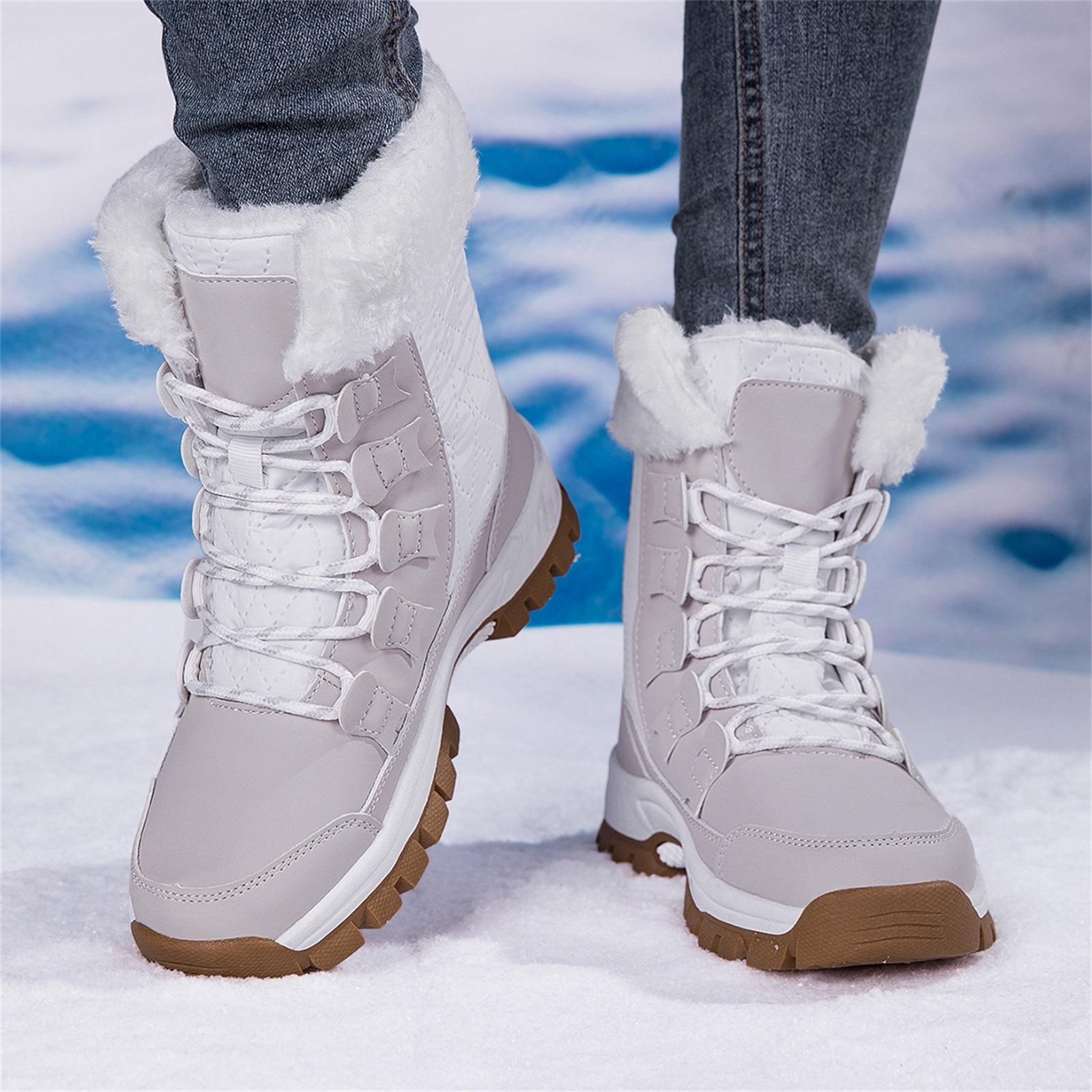 Women s Winter Fleece-lined Thickened Cotton Shoes Outdoor Cold-Resistant Boots 41 3570₽