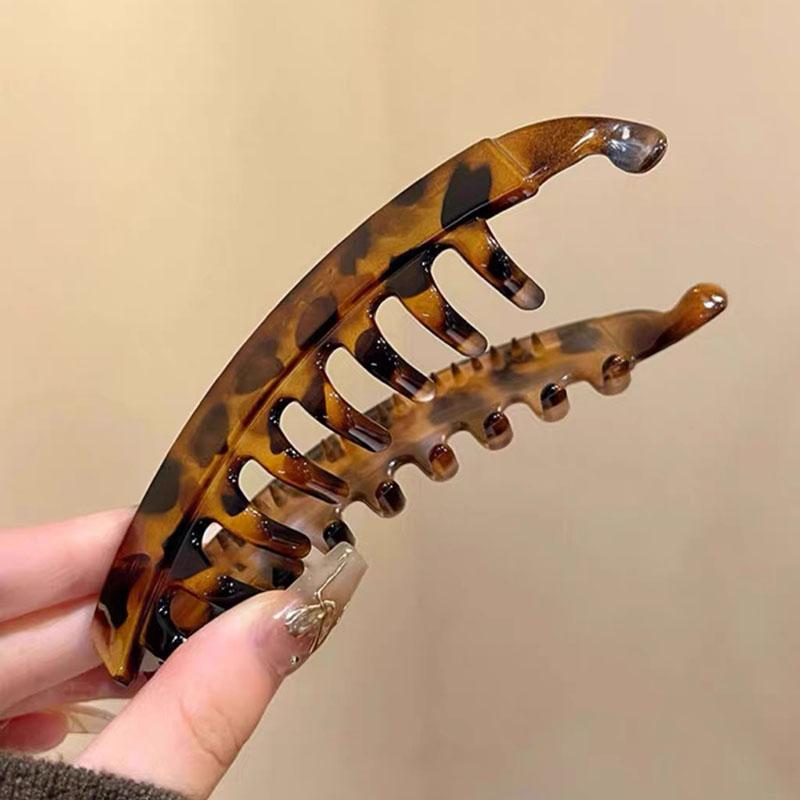 Non Slip Banana Claw Clips For Women Leopard Print Large Banana Clip For Thick Barrettes Ponytail Hairgrip Hair Accessories Gift