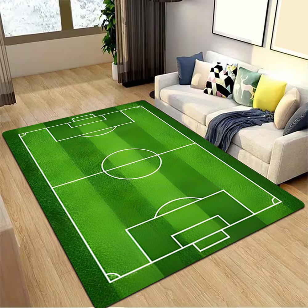 Tappeto Campo da Calcio,Tappeto,Soggiorno,Camera da Letto, Antiscivolo,Tappeto Quadrato