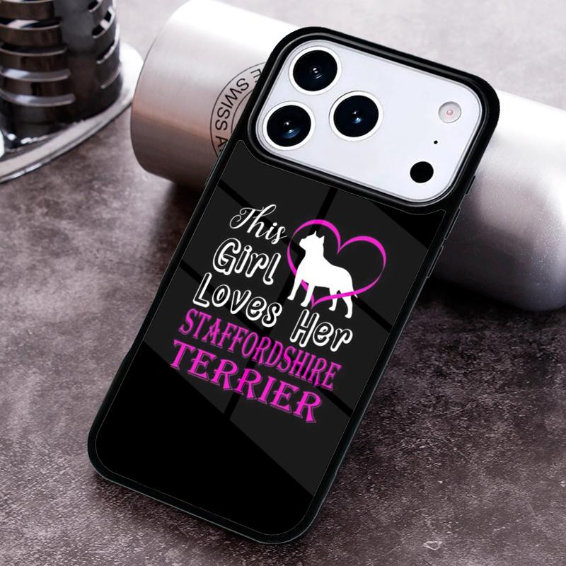 

American Staffordshire Terrier Phone Case For iPhone 17 16 15 14 13 12 11 Pro Max Plus 17Air Soft Silicone Cover iPhone 11 Pro Max