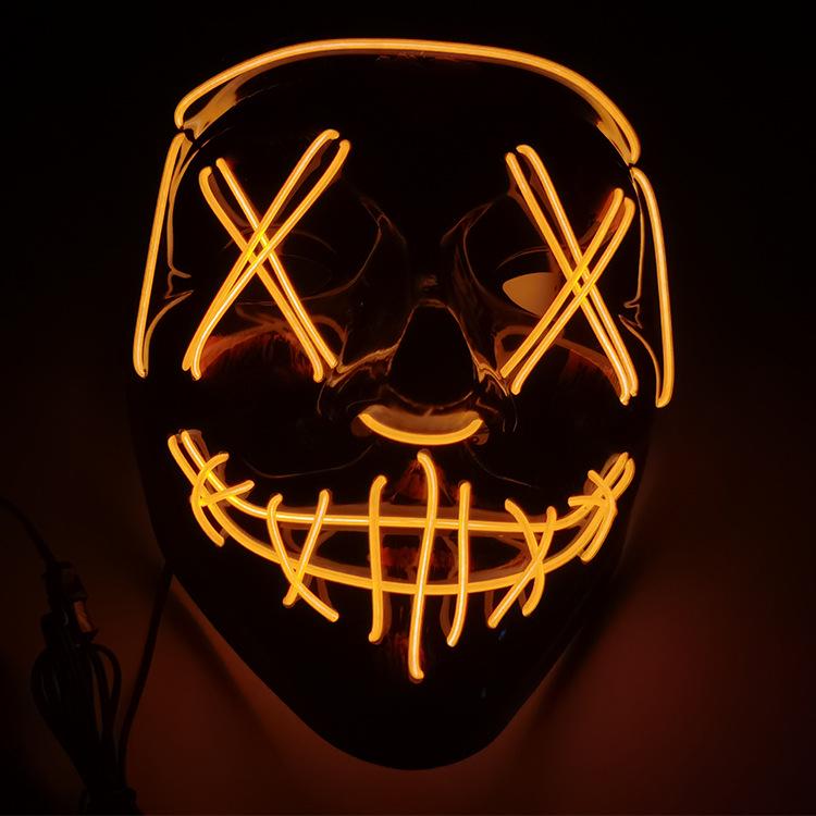 Black Luminous Halloween Mask for Party & Festival