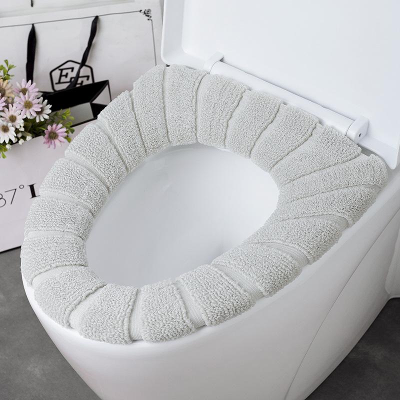 Housse de siège de toilette, 1 pièce, tapis doux et chauffant, lavable, housse de coussin, étui de siège de toilette, accessoires de bain pour la maison