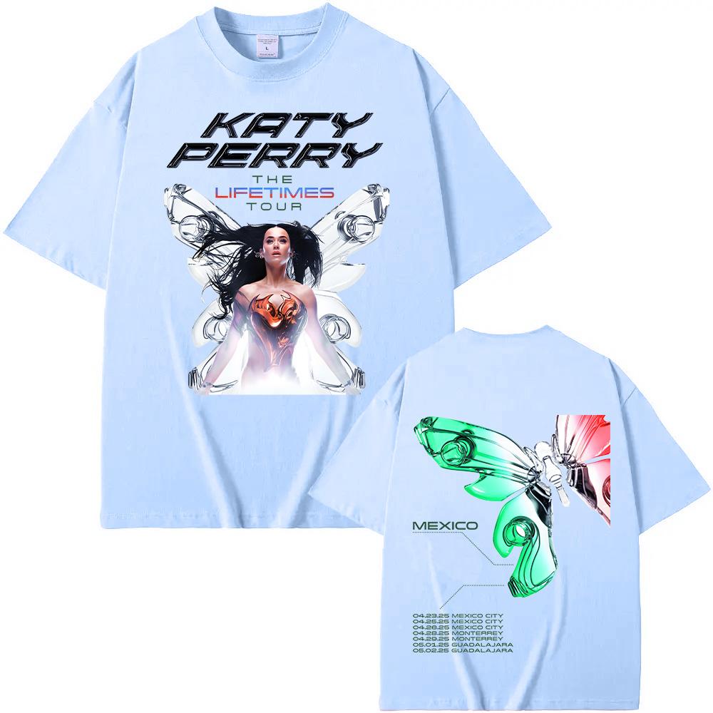 Katy-Perry The Lifetimes Tour T-shirts 2025 New Fashion T-shirt Women Men Clothing Summer Cotton Tees Harajuku Aesthetic Tshirts