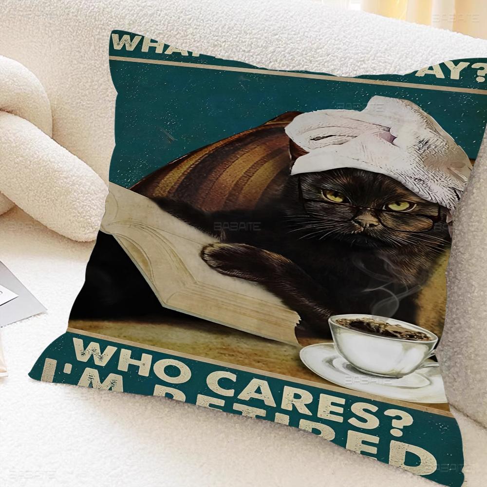 Black Cats Cushion Cover Decorative Pillow Sofa Home Decor Case Pillow Cases