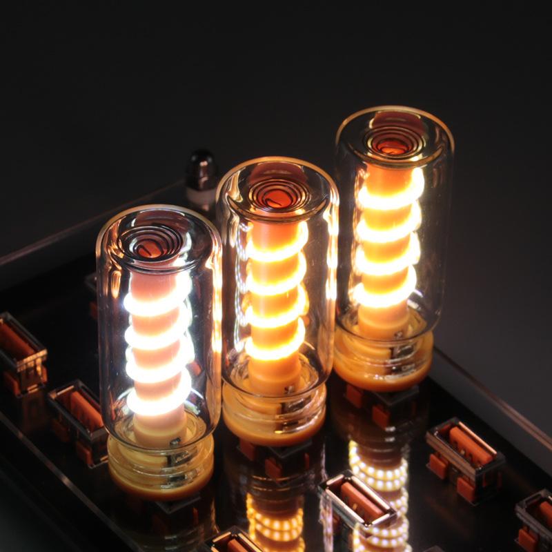 Transparent Spring Touch Dimmable USB Night Light, Portable LED Bedside Lamp