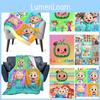 Coperta Cocomelon per Bambini Morbida Calda Flanella Biancheria da Letto Peluche Coperta per Dormire per Bambini