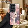 Phone Case: 2D Flat Samsung Galaxy A34 A35 M05 M06 S20 S22 S21 FE Plus 5G Protective Case, Couple Style, Wink Little White Rabbit, Christmas and Hallo