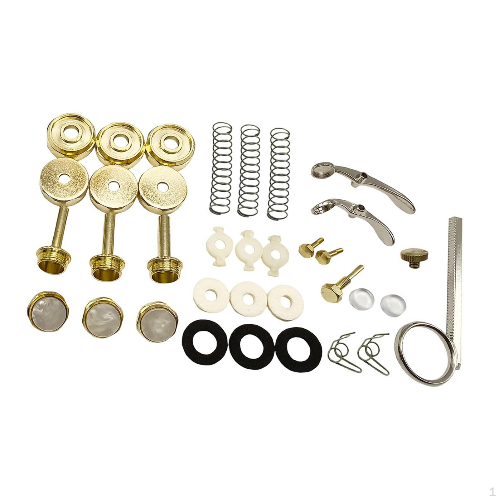 Trumpet Repair Kit Maintenance Finger Buttons for Brass Instrument Key Systems Valve Cap