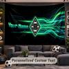 Wall Hanging Tapestry Custom NameBorussia Mönchengladbach Pattern Personalized Printed Fabric Wall Decor