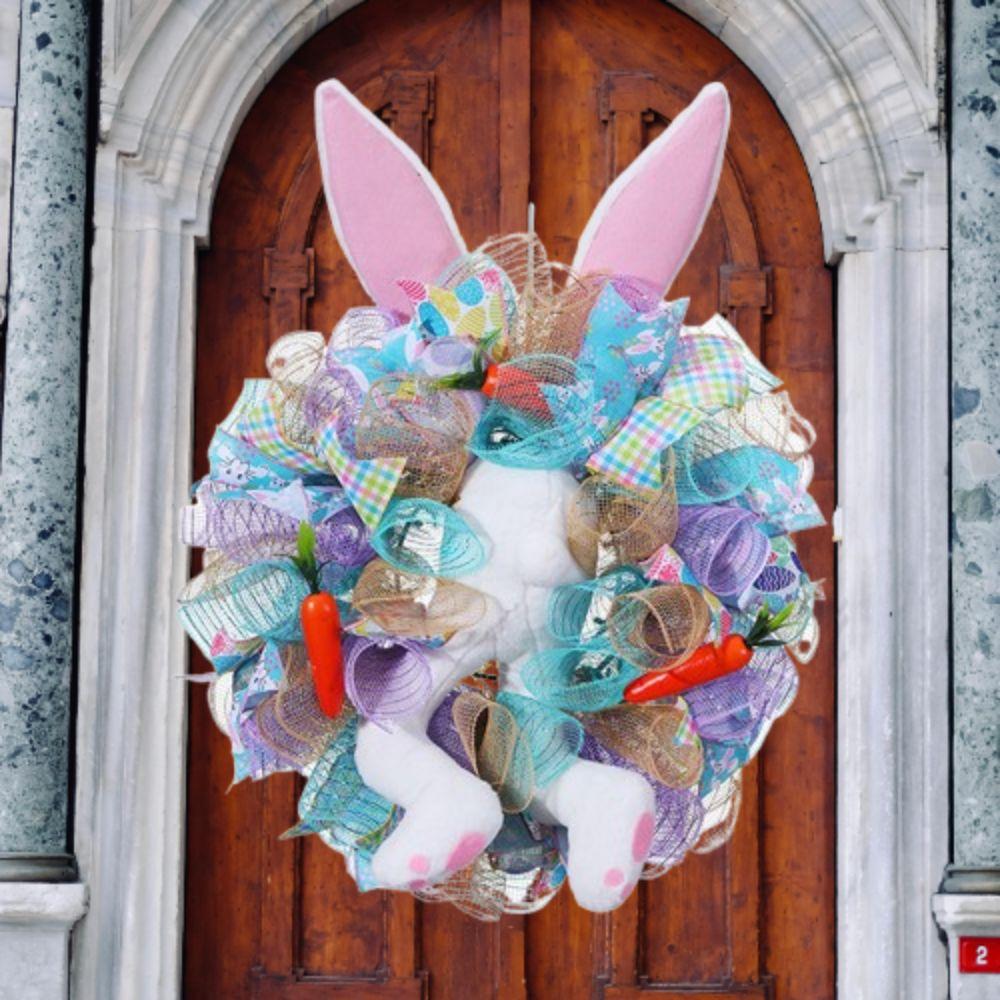 Handmade Easter Bunny Door Hanging Spring Front Door Hanging Garlands  Party Favors