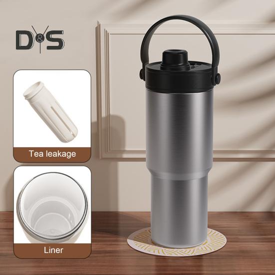 Insulated Vacuum Flask Travel Bottle with Straw Large Capacity BPA Free Food Grade Heat-Insulated Water Bottle Tumbler