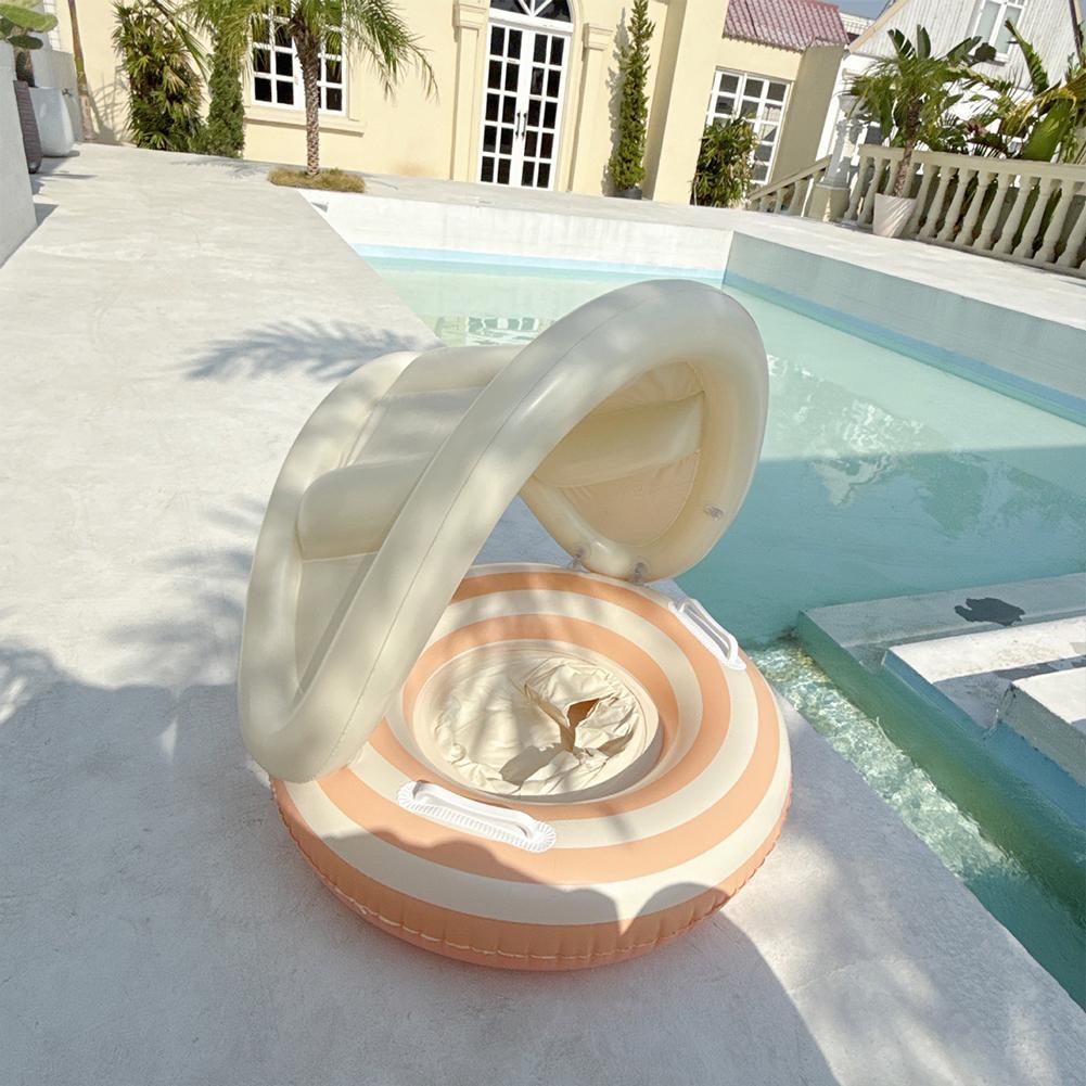 Baby Swimming Ring Toddlers Pool Float with Detachable Sunshade Beach Water Toys Kids Swim Pool Ring Circle Bathing Summer Toys