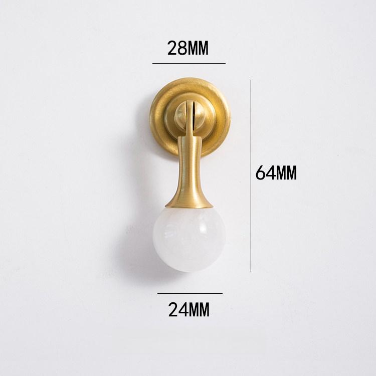 French Style Wardrobe Door Handles Personality Marble Crystal Brass Pulls for Cabinet Cupboard Dresser Drawer Furniture Hardware