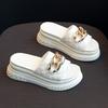 New Women Sandals Summer Gladiator Platform Wedge Ladies Shoes Fashion Chain Thick Sole Leisure Slippers Large Size 35 ~40