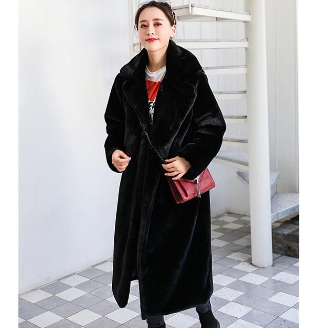Elegant Winter Fur Coat Women Plush Faux Mink Fur Coats Loose Fur Jacket High Quality Overcoat Thick Warm Winter Jackets