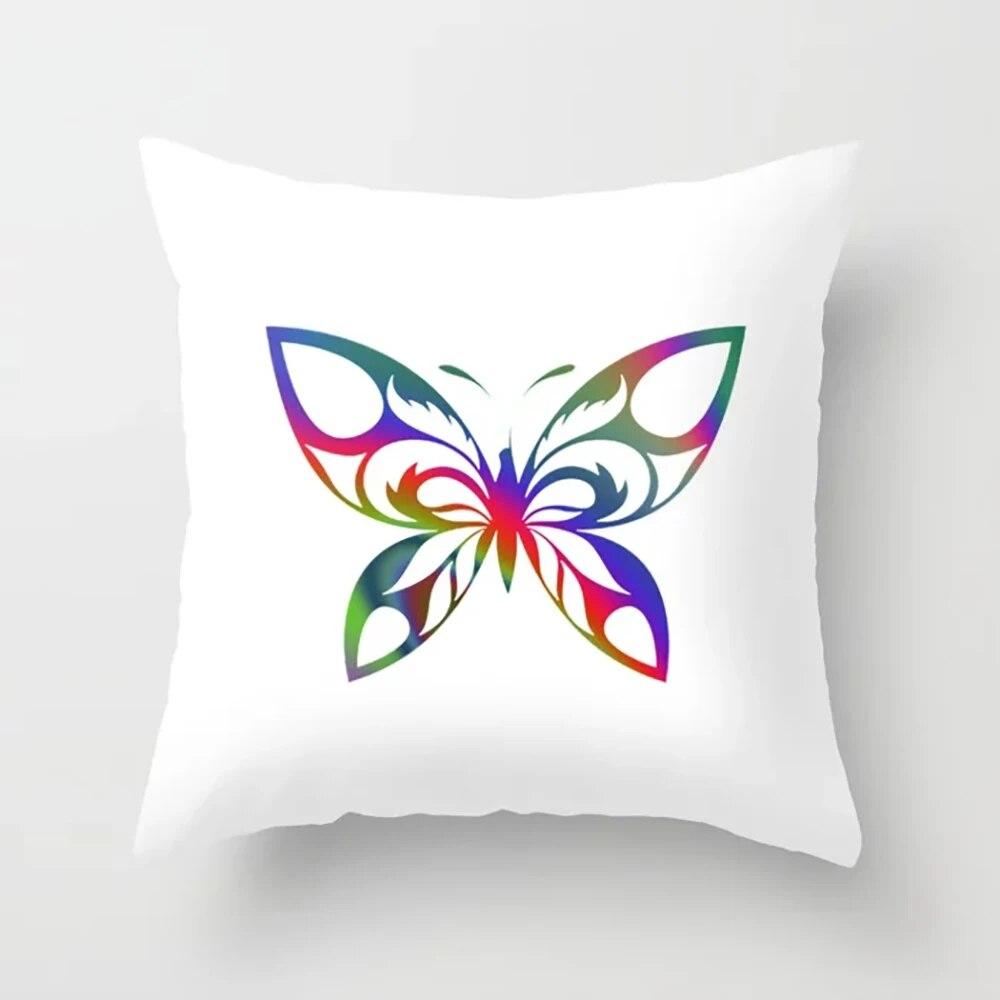 Home Decor Pillowcase Colorful Texture Alphabet Pattern Printed  for Bedroom Living Room