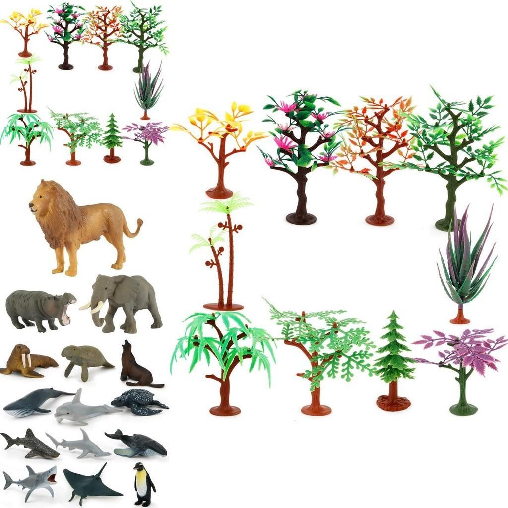 12pcs Kids Toys Small Plastic Figures Complete Sea Zoo Animal Safari Set For Learning Fun