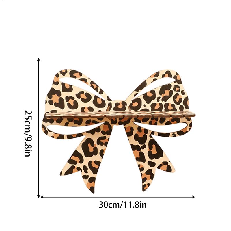 Creative Floating Rack Decorative Wooden Floating Shelves Bow Wall Shelves Small Wall Decor No Drill Display Rack For Bedroom &