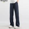 MMOPTOP Herren Freizeithose im japanischen Stil mit geradem Bein