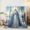 Religious Madonna Cloudscape Throw  Printed Blanket for Living Room Bed Couch lunch break Soft Cozy Blanket for Friend's festival Gift