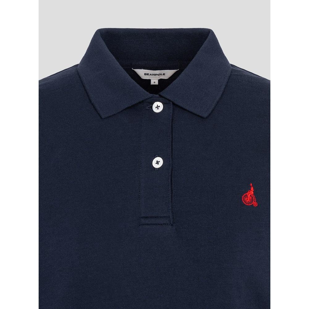 Binpolleidiseu Cotton Blend Long Sleeve Polo Shirt Navy (Bf5841C01R)