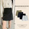 2026 Spring A-Line Grey High-Waisted Hip-Covering Skort with Casual Design