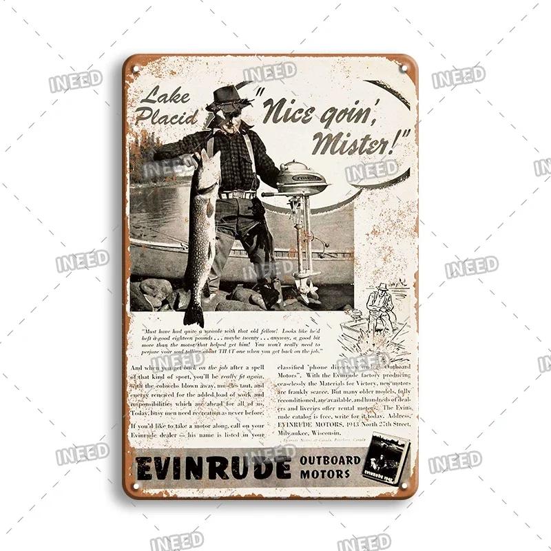 Vintage Yacht Club Art Decor Metal Poster, Retro Boat, Anchor Iron Painting, Personalized Man Cave, Beach Bar Decor Plaques