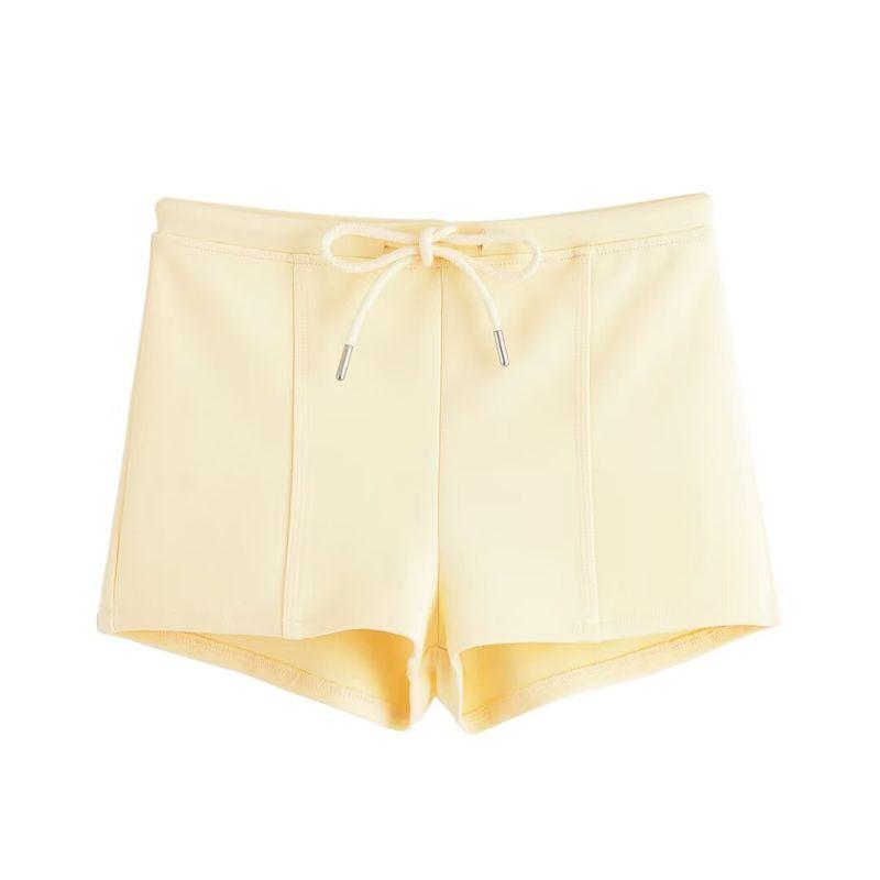 Kaslead New Women Clothes Western Style Zipper Ornament Double-sided Cloth Top Shorts 3641381 3641382
