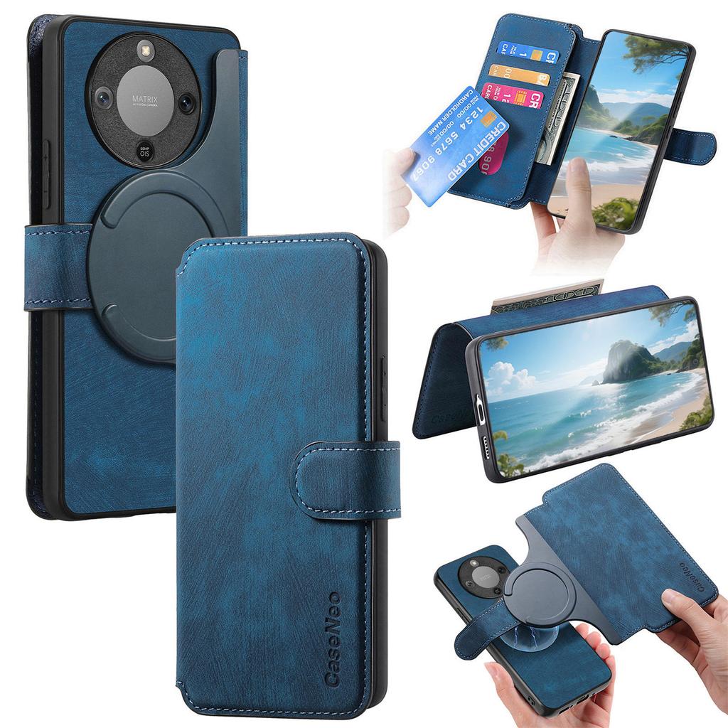 CASENEO MW-03 Detachable Wallet Case For Honor Magic8 Lite 5G / X9d 5G / X70 5G Leather + TPU Phone Cover