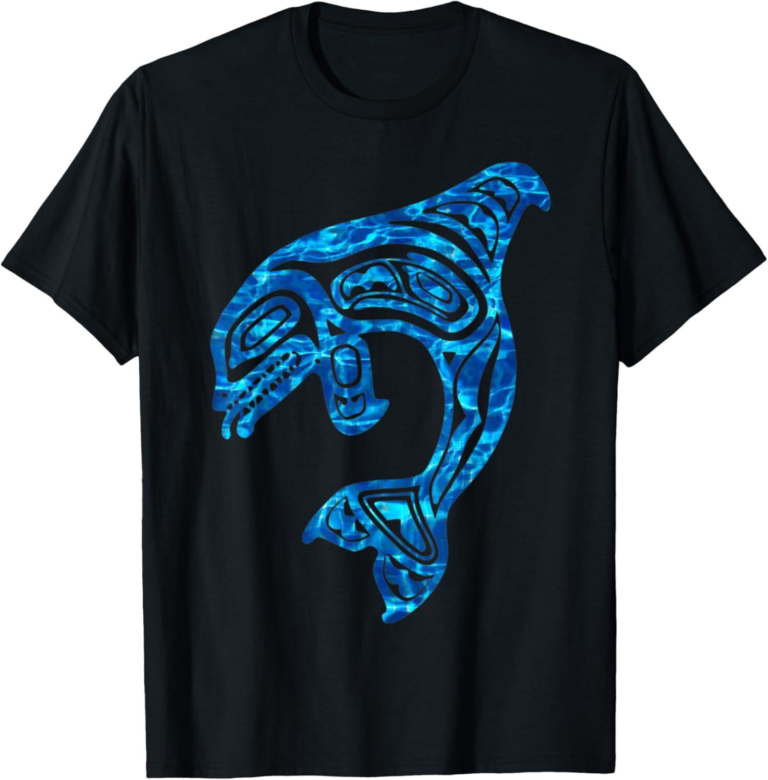NEW Blue Water Orca Killer Whale Native Pacific Northwest Shirts S-4XL XXXXL