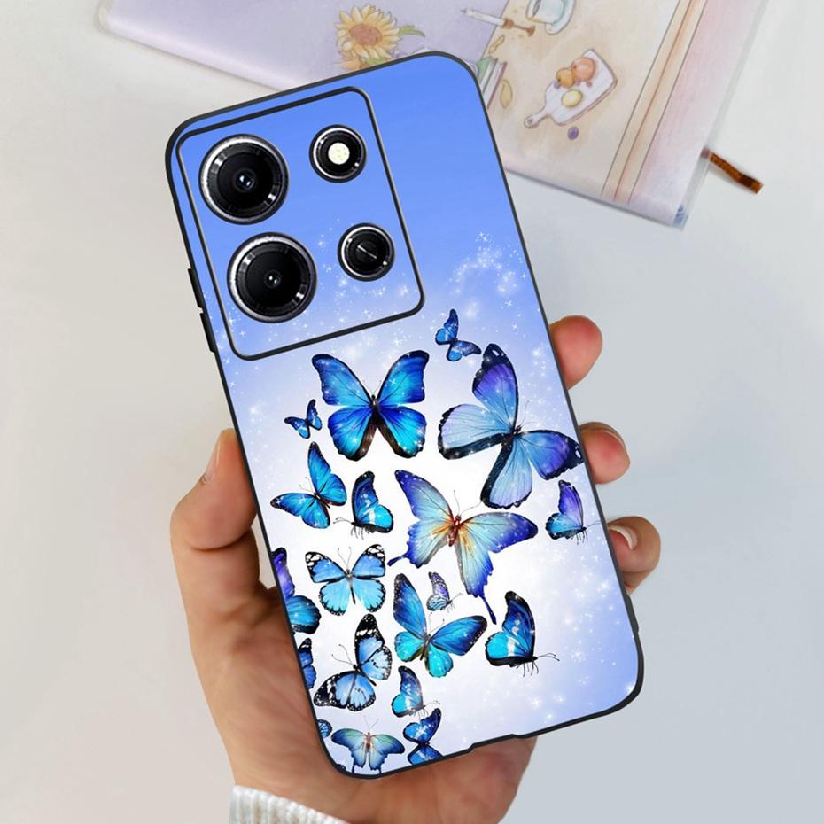 Fashion Butterfly Phone Case For Infinix Note 30i Note30 Pro 2023 Soft Silicone TPU Back Cover For Infinix Note 30 Pro Note30i