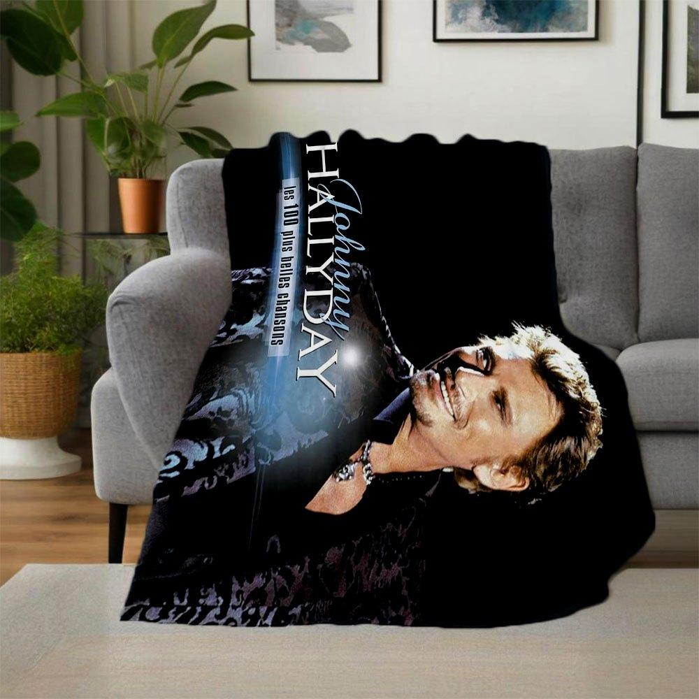 Johnny Hallyday: Les 100 Plus Belles ChansonsBlanket Flannel Throw Blanket for Sofa, Bed, Travel, Camping, Office, Couch, Chair, And Bed Gif