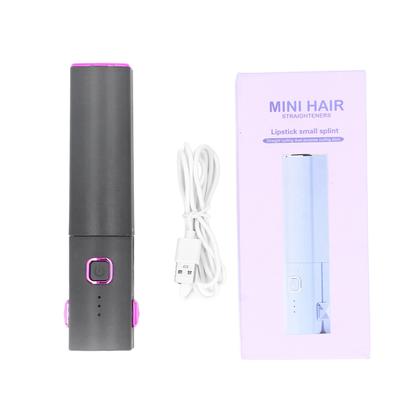 Mini Hair Straightener Portable Straight Curly Hair Flat Iron Rechargeable Styling Wand for Home