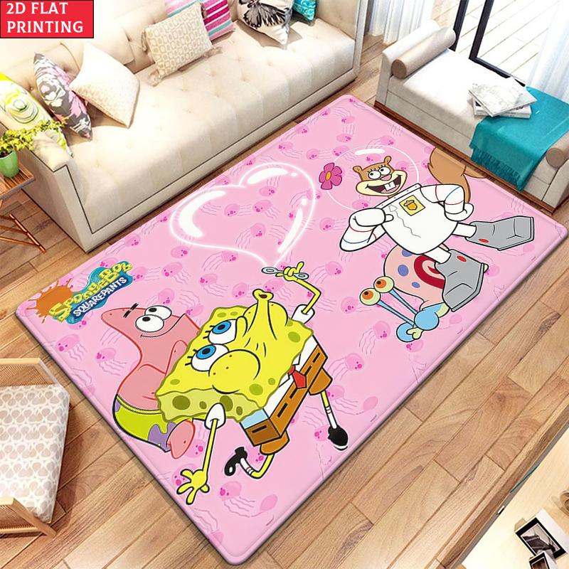 Animal Blowing Bubbles Large Room Carpet Non Slip Cartoon Kids Bedroom Living Room Floor Mat Home Decor Children's Play Carpet