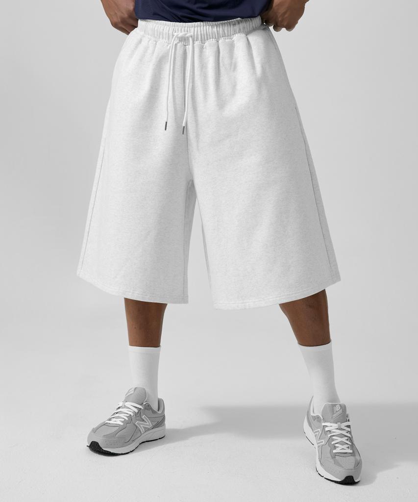 Pantaloncini Bermuda Larghi DRIX Maxi_Grigio Melange Bianco