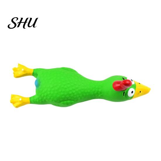 Pet Toy Chicken Shape Latex Dog with Sound Boredom Relief Teeth Cleaning for Throwing Molar Bite-Resistant Funny Squeaky Chew Cute