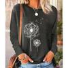 2025 Autumn & Winter Women's New Casual Crew Neck Long Sleeve Top 3D Dandelion Pattern