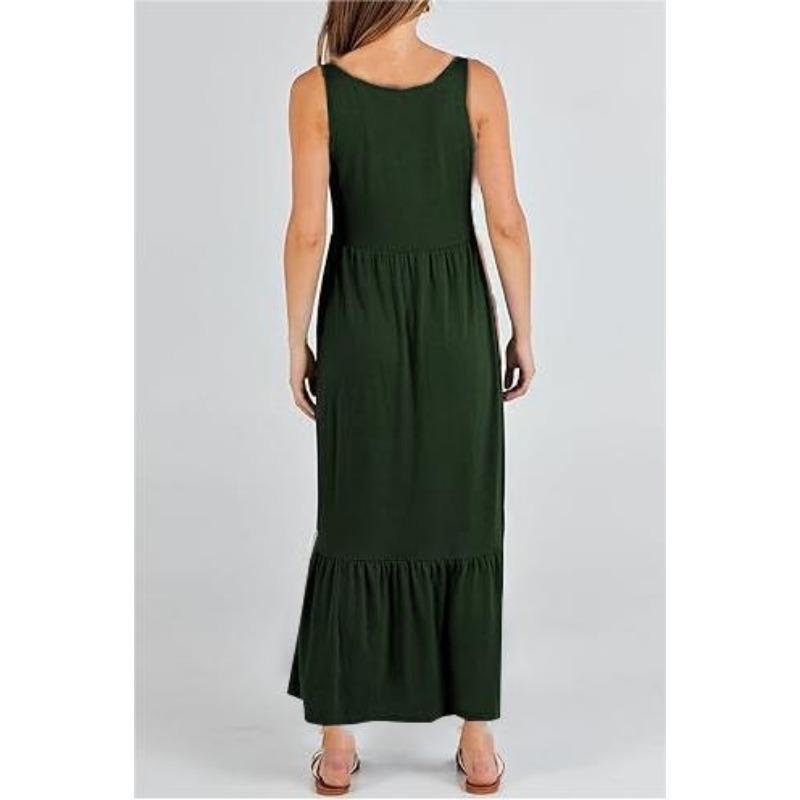 YYFS Abiti casual senza maniche con bretelle, a tinta unita, con stampa, da donna, estivi e primaverili